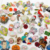 Broches de revers en métal plaqué émail souple ou dur, personnalisées, style animal, pour la décoration de vêtements, vente en gros