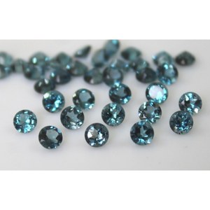 Gema de Topacio Azul Londres Natural de 10 mm, 4.338 Ct, Corte Brillante Redondo, Relleno de Fracturas, para Joyería, M K Corporation - Product Image 2