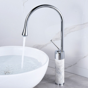 Lusso europeo tutto in ottone oro naturale <span class=keywords><strong>lavabo</strong></span> in marmo freddo e rubinetto per acqua calda <span class=keywords><strong>lavabo</strong></span> in ottone a foro singolo - Product Image 3