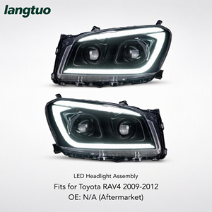 ไฟหน้าแบบ Plug and Play สำหรับดัดแปลงรถยนต์, ไฟหน้าแบบ Bi-LED เลนส์คู่ พร้อมไฟเลี้ยว สำหรับ Toyota RAV4 ปี 2009-2012 - Product Image 1