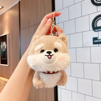 Porte-clés en peluche doux et léger pour chien, mignon Husky, Pomeranian, Shiba Inu, forme 3D, dessin animé, chiot, breloque de sac, pendentif de téléphone pour enfants
