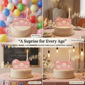 Nouveau Porte-bougie d'anniversaire musical en plastique ABS rechargeable et réutilisable pour plusieurs occasions et décorations de fête - Product Image 2