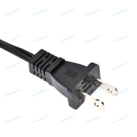 Cable de Alimentación Polarizado de 2 Puntas, 18AWG, NEMA 1-15P a C7 (Figura 8), Cable de Repuesto de 2 Ranuras, 6 pies, para Computadora, TV, PS4