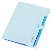 Logotipo personalizado A4/Tamaño de carta expandible multibolsillo botón a presión carpetas de archivos organizador duradero básico Cartera de oficina bolsa de documentos