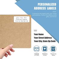 Label Alamat Pengiriman Pribadi 2.5" X 0.75" Label Surat Kustom 250 Lembar Stiker Perekat Sendiri Dapat Dicetak Gulungan Putih
