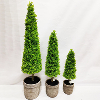 Plantes en pot de buis vert de forme conique de différentes tailles, buis en plastique en pot, bonsaï de 40 pouces, décoration de jardin et de maison, arbre artificiel en pot