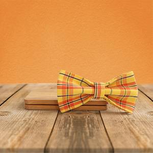 Orange Tartan Gingham Plaid Cotton Nylon Mix <b>Fabric</b> Custom Unisex Pet Collar for Cats Puppies & Dogs - Product Image 5