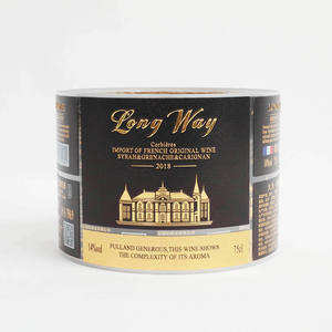 Tùy Chỉnh Sang Trọng Bóng Rượu Vang Nhãn Chai Vàng Lá Dập Cá Nhân Nhãn Dán Rượu Vang Nhãn - Product Image 2