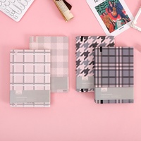Carnet A5 à couverture rigide personnalisé, motif écossais et rayures, pour le bureau et la mode, vente en gros