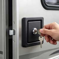 Serrure de panneau d'armoire électrique YH9539 en alliage de zinc, carrée, industrielle, pour camping-car, camion, remorque, accessoires, cylindres