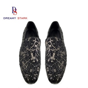 Zapatos de Fiesta y Boda de Alta Calidad Hechos a Mano con Diseño de Diamantes, de Cuero Genuino, Cómodos, Transpirables, Ligeros, con Logotipo Personalizado - Product Image 3