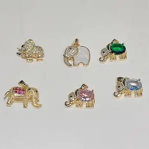 Hot selling cute lucky little elephant charm DIY accessories for necklace and bracelet