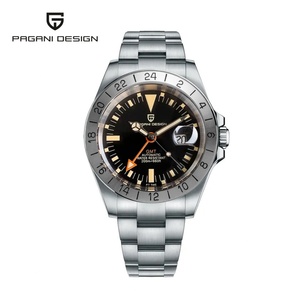 PAGANI DESIGN 1693 Brand Men's <b>Watch</b> Automatic Mechanical <b>Watch</b> GMT Stainless Steel Business Waterproof <b>Watch</b> - Product Image 1