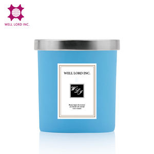 Contenedor de vela vacío de 320ML Frascos de vela de vidrio de cilindro duradero para ocasión navideña - Product Image 3