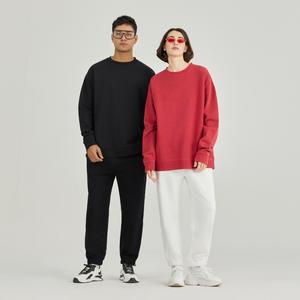 Compagnon vert |   Sweat-shirt rétro lourd à motif cœur vintage, style américain, lavé, batik, 420g - Product Image 3