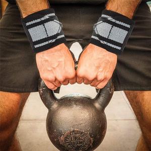 Wholesale 18" Professional <b>Gym</b> Workout <b>Wrist</b> <b>Wraps</b> Fitness Weightlifting Crossfit Powerlifting Cotton Rubber Thumb Loop - Product Image 5