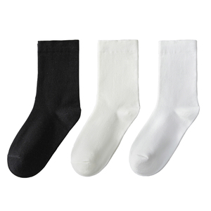 White Mid-Calf <b>Socks</b> Women Pure Cotton Breathable Loose Fit Japanese Style Seamless Knee High <b>Socks</b> - Product Image 5