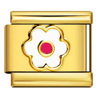 Nouveaux charms de bracelet italiens en émail coloré et adorables, perles de bracelet en acier inoxydable à base dorée avec motifs papillon, couronne, étoile et floraux