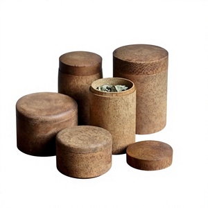 Wooden Spice <b>Jar</b> <b>Storage</b> Container Classic Design Multifunction Shape 250mL Capacity Wooden Lid <b>for</b> <b>Kitchen</b> Countertop - Product Image 2
