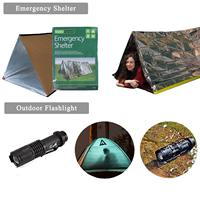 Vente chaude Voyage En Plein Air Camping Multi-fonctionnel Wilderness SOS Filtre À Eau Survie Kit D'urgence Avec Fermeture À Glissière Robuste