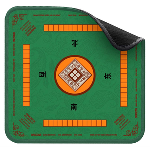 Tapete de mesa de Mahjong verde, accesorio de juego antideslizante de melamina para 4 jugadores, diseño de clásicos chinos - Product Image 3