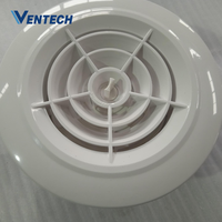 Diffuseur d'air de retour rond en plastique moderne VDV-A5 pour système de ventilation, valve à disque pour plafond