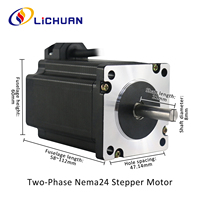 DC24V ~ 50V 3.0A 3-sumbu Motor Driver Stepper 1.6/2.1/2.5/3.1/3.5/3.8N.m 2 fase Nema24 3-Axis buka Loop Motor Stepper Kit Driver