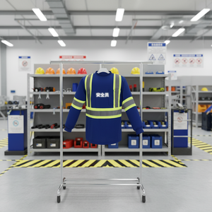 قميص أمان عاكس للضوء بأكمام طويلة من البوليستر مع شعار مخصص، سريع الجفاف للرجال، ملابس عمل عالية الوضوح للبناء - Product Image 2