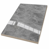 Panneaux muraux modernes en plastique UV effet marbre brillant, ignifuges, imperméables, à motif continu, pour escaliers et villas