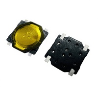 Interrupteur à membrane en plastique 1NO classé IP65, 3,7*3,7*0,35 mm, 4 broches, SMD SMT, interrupteurs tactiles