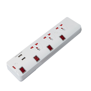 3 broches rallonge prise électrique <span class=keywords><strong>usb</strong></span> <span class=keywords><strong>chargeur</strong></span> port <span class=keywords><strong>multiprise</strong></span> - Product Image 2