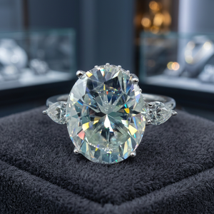 Anillo de Compromiso Solitario de Moissanita de Corte Brillante de 3.0 CT con Engaste de Canal, Chapado en Rodio, Plata de Lujo VVS, Regalo de Aniversario - Product Image 2