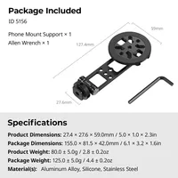 Support de téléphone magnétique en métal 5156 avec griffe porte-accessoire, adaptateur de trépied réglable et rotatif pour iPhones compatibles MagSafe