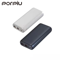 PORPIU Power Bank 20000mAh portabel kecil, Power Bank luar ruangan pengisian cepat pd25,5w penjualan laris dengan kapasitas tinggi