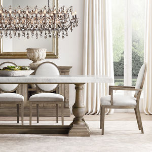 Французский современный круглый обеденный стул из ткани деревянный обеденный стул - Product Image 5