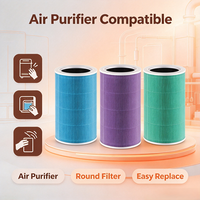 Filter Silinder Filter Hepa Filter Karbon H13 99.97 Karbon Aktif Menghilangkan Debu Asap VOCs Pengganti Filter untuk Pemurni Udara