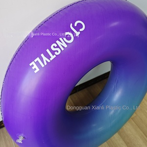 Fabricants anneaux de natation gonflables personnalisés grands et épais été plage <span class=keywords><strong>piscine</strong></span> anneau flottant PVC couleur bonbon bouée de sauvetage - Product Image 3