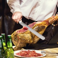 Couteau à pain japonais à dentelure en acier à haute teneur en carbone de 12 pouces, couteau à découper le jambon de cuisine