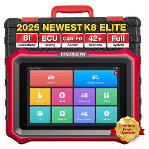 เครื่องมือสแกนระบบเต็มรูปแบบ Kingbolen K8 แบบสองทิศทาง สำหรับรถยนต์ 12V พร้อมสาย OBD2 รับประกัน 2 ปี จากคลังสินค้า USA EU - Product Image 1