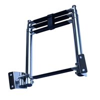 Accessoires et pièces de bateau de qualité supérieure Échelle de montage de tableau arrière télescopique 3 + 1 marches pour yacht et voile et navire