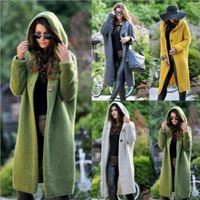 Nouveau cardigan à capuche boutonné pour femme, cardigan décontracté à manches longues pour l'automne et l'hiver J0042
