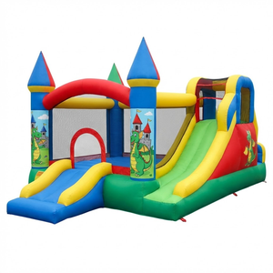 Château Gonflable Thème Jungle avec Toboggan pour Enfants, Aire de Jeu Extérieure Commerciale, <span class=keywords><strong>Location</strong></span> pour Fêtes et Événements - Product Image 5
