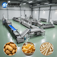 1200kg/uur Hoge Kwaliteit Diepvries Fritesmachine 3-in-1 Aardappelchips Productielijn Friteslijn
