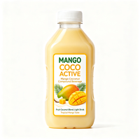 Étiquettes de bouteilles de boisson à la mangue et à la noix de coco Haoxuan OEM, autocollants imprimés imperméables pour l'emballage des boissons, pour une image de marque haut de gamme