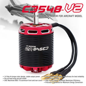 Motor sin escobillas de rotor externo serie 35 V2 con ESC, BEC de 5V 8A, compatible con 2-6S, kit de motor para drones FPV y aviones de ala fija - Product Image 3