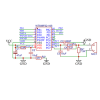 Puce d'enregistrement de haute qualité Waytronic 16 bits DSP faible puissance 128Mbit SPI Flash puce IC d'enregistrement vocal