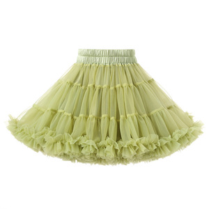 Lolita Sweet <span class=keywords><strong>Jupe</strong></span> <span class=keywords><strong>Tutu</strong></span> en mousseline de soie pour filles avec volants <span class=keywords><strong>Jupe</strong></span> princesse bouffante écologique pour enfants - Product Image 3
