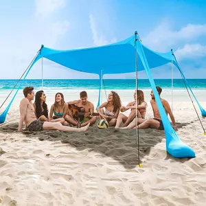 Outdoor Shade for Beach Family Beach Tents Outdoor Camping Sun Shade Beach Tent Sun Shelter with Portable Carry Bag