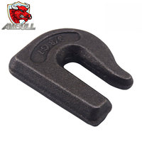 Gancho de Remolque Ambull Forjado y Galvanizado para Tractor, Gancho de Acero Resistente con Perno G70, Gancho de Cadena para Soldar de 3/8