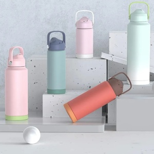 Botella de Agua de Viaje Aislada de Acero Inoxidable de Doble Pared con Logotipo Personalizado, Frasco de Vacío de Boca Ancha para Deportes al Aire Libre - Product Image 2